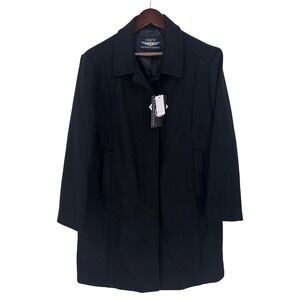 William Wallace Crew Outfitters Black Water Repellent Wool Blend Blazer Coat XL